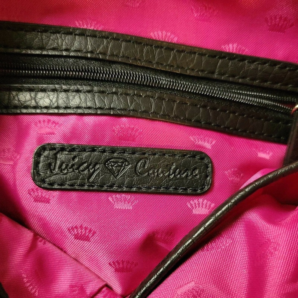 Juicy Couture Tweed Purse Small Tote Bag With Lip Embellishment Clueless Y2K - Picture 10 of 12